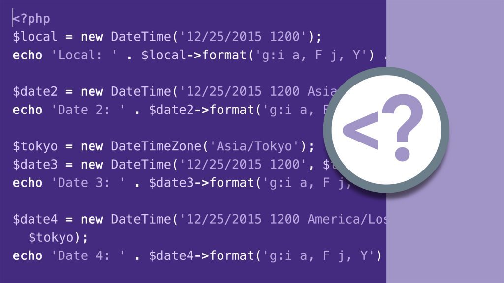 PHP DateTime Class and Functions